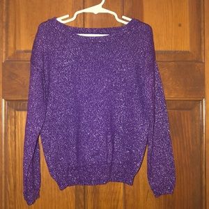 Gymboree purple metallic sweater, size 5/6 (S)